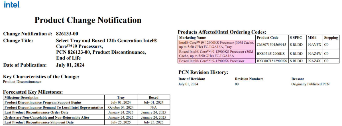 14nm 桌面处理器时代落幕:英特尔停产酷睿 i9-12900KS 和十代酷睿处理器