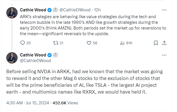 “木头姐”:“早知道英伟达这样,就不卖了!”,基民都气笑了:“这还能早知道?”